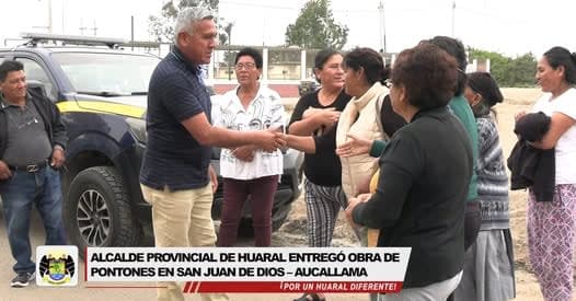Miles de habitantes de Aucallama celebran la entrega de pontones que facilitarán el tránsito vehicular y peatonal en San Juan de Dios