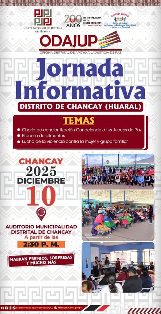 Descubre cómo la Municipalidad de Chancay y la Corte Superior de Justicia unen fuerzas para empoderar a la comunidad