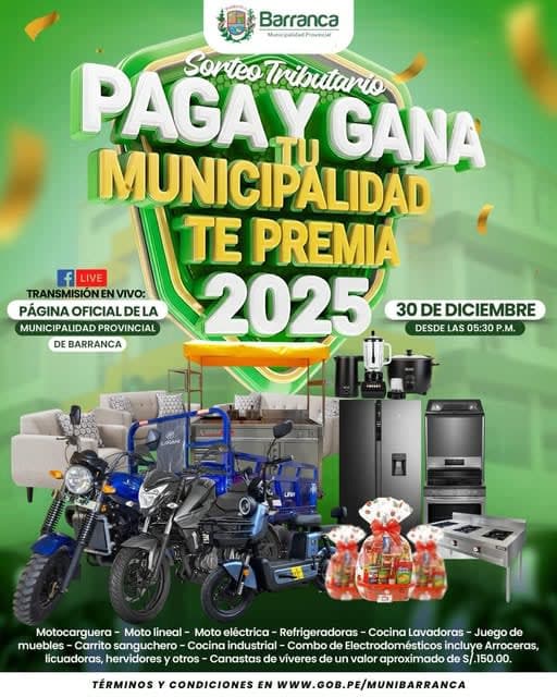 ¡Participa y Gana! Sorteo Tributario 2025: Motos, Electrodomésticos y Más