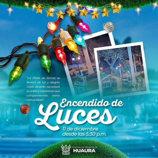 Huacho se ilumina con la magia de la Navidad en un evento que reunirá a cientos de familias