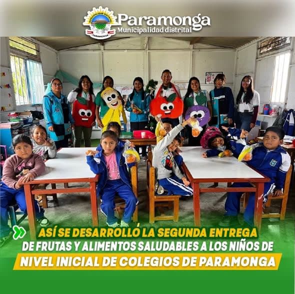 Más de 500 niños de Paramonga reciben frutas y alimentos saludables para prevenir la anemia